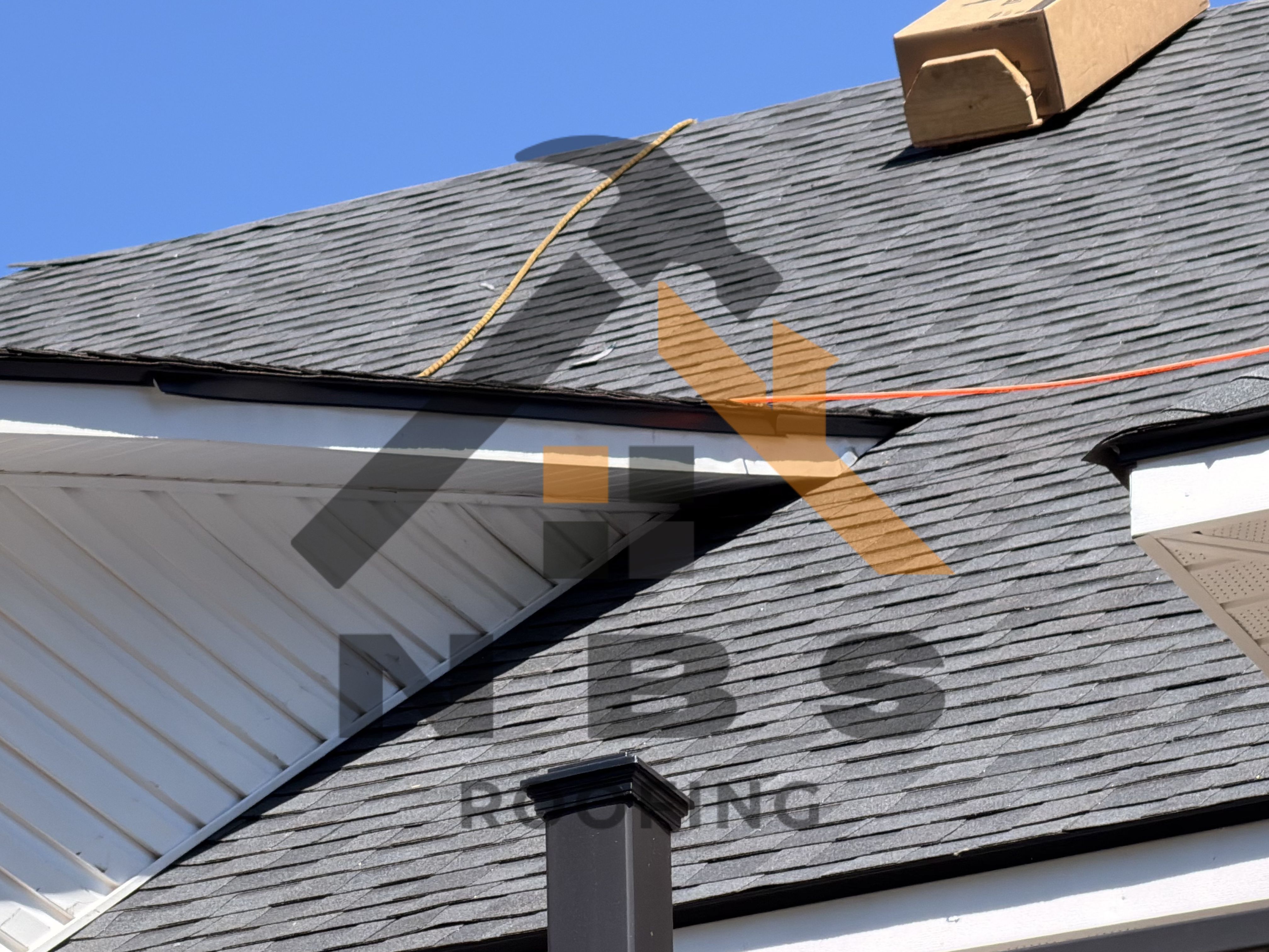 Charcoal shingles aerial