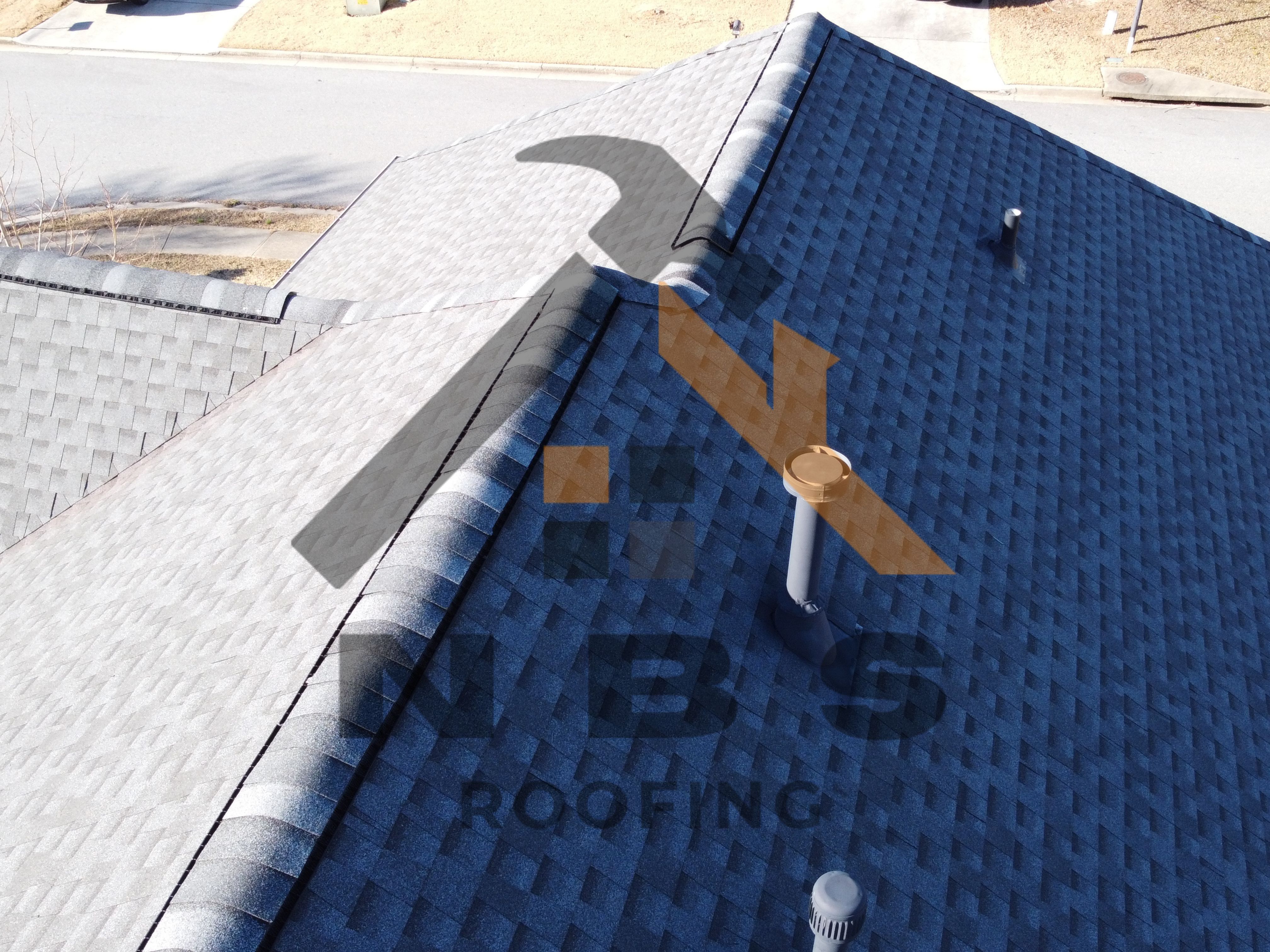 Close-up shingle detail