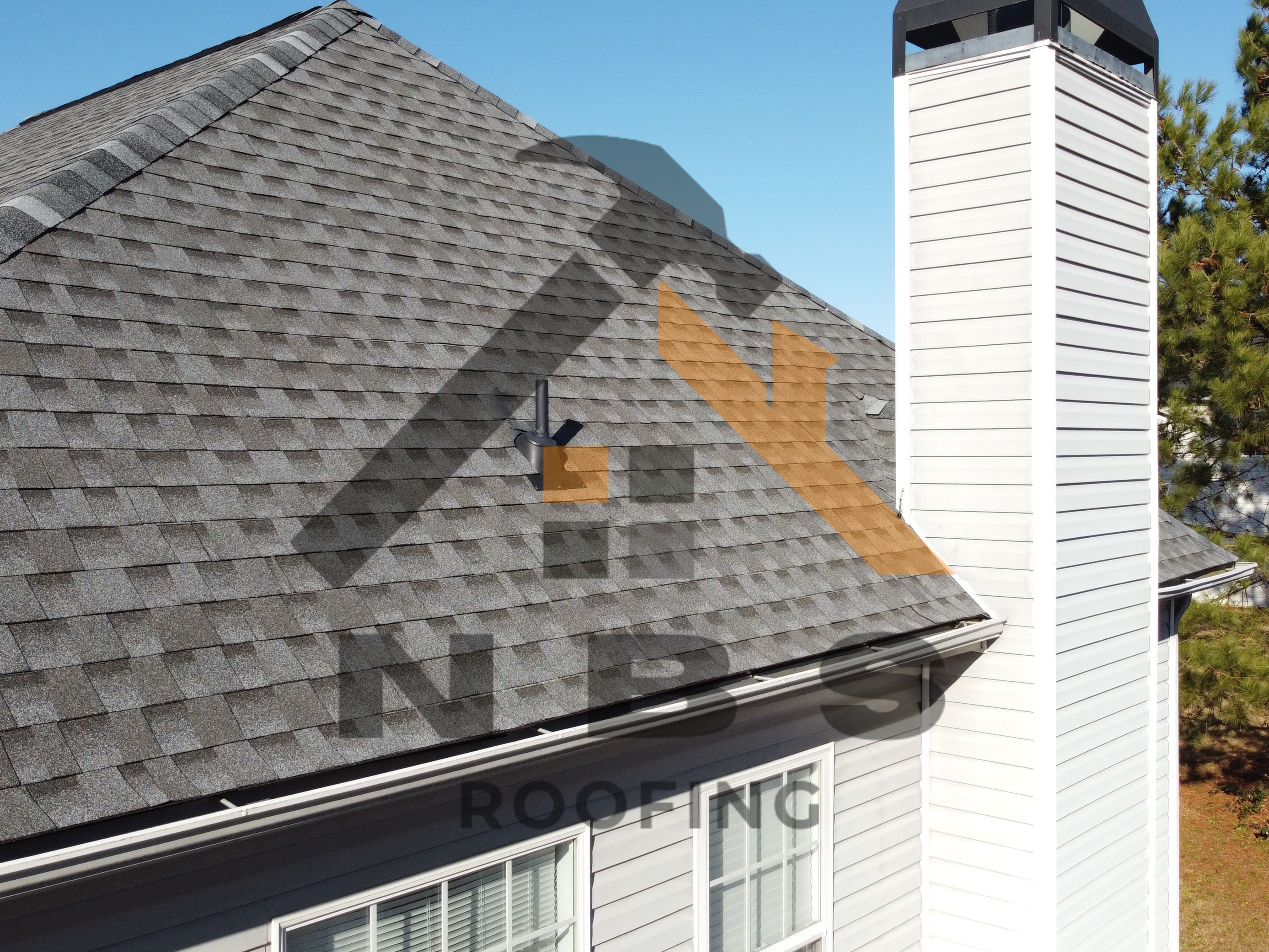Large aerial roof installation