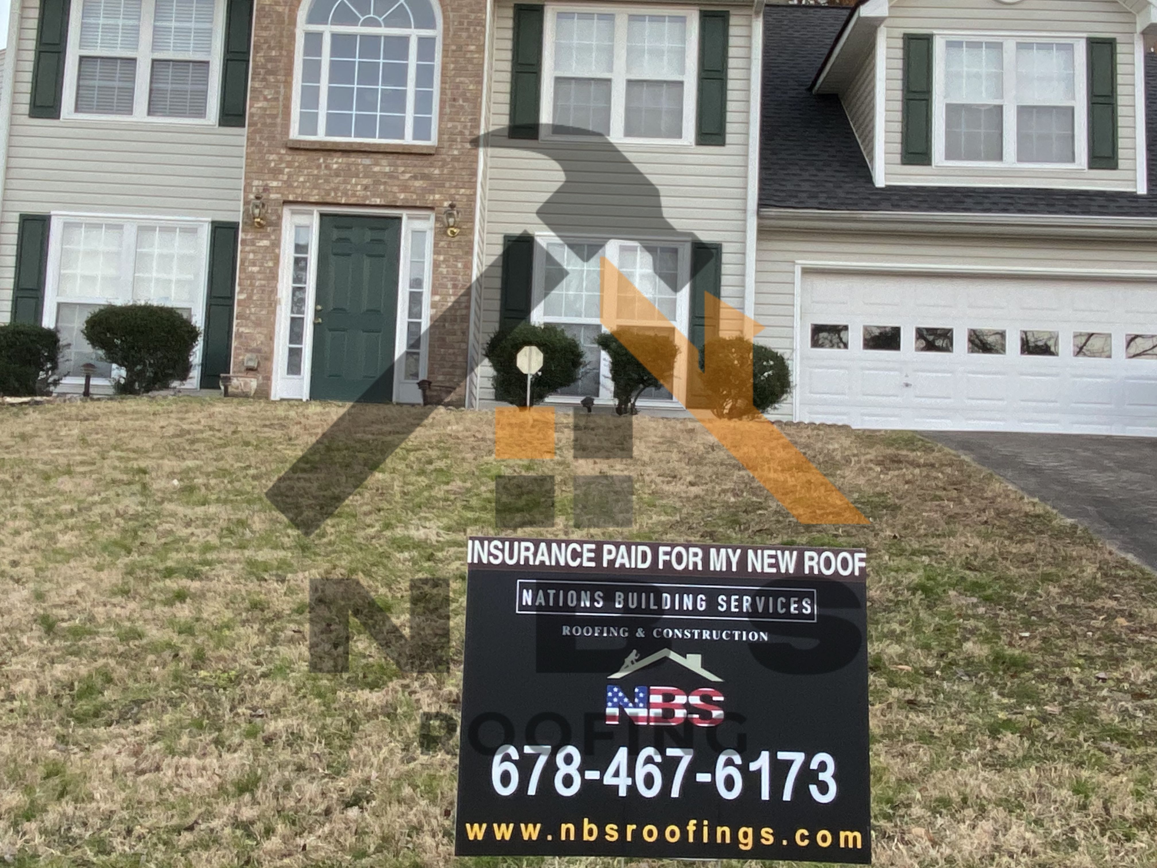NBS Roofing yard sign