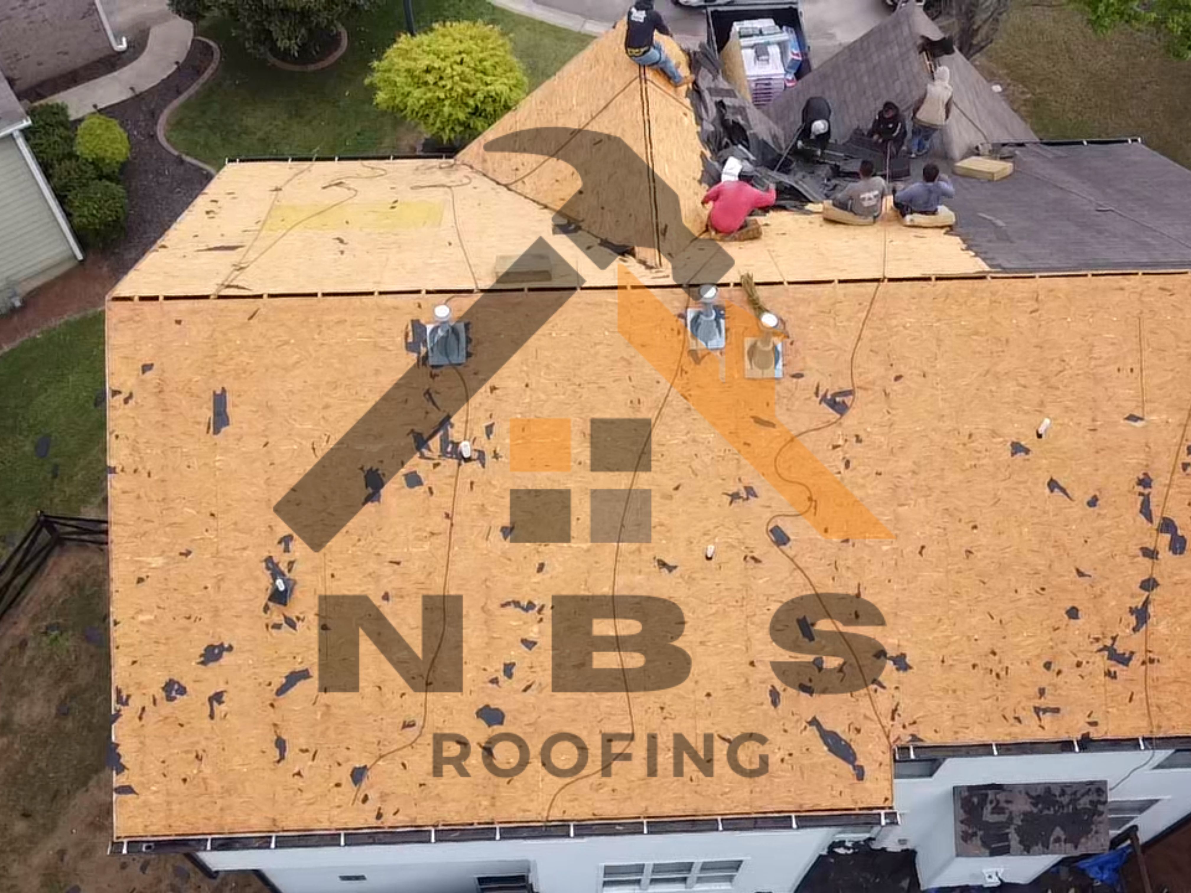 Wide aerial finished roof