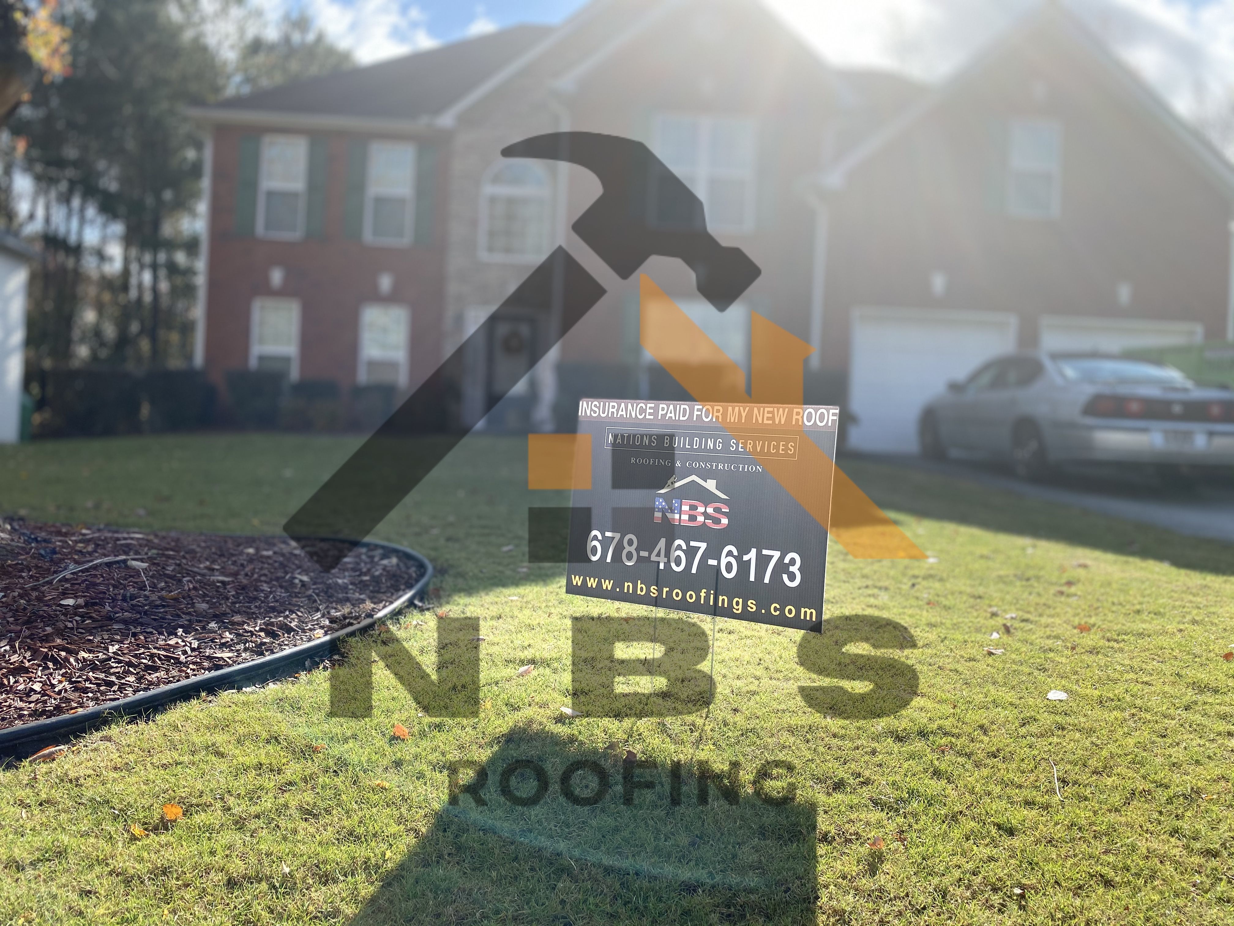 NBS Roofing yard sign